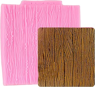 Wood Grain Tree Bark Silicone Molds Tree Bark Texture Fondant Impression Mat for Cake Decoration Cupcake Topper Chocolate Candy Polymer Clay Gum Paste