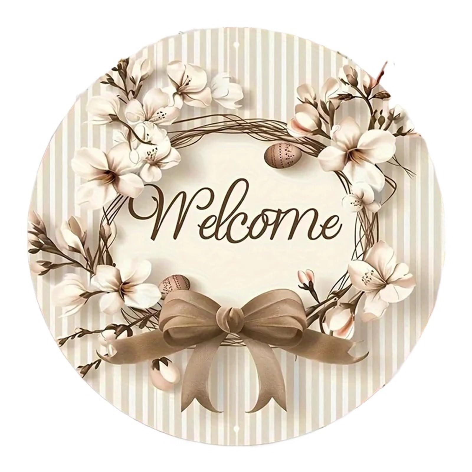 Wooden Welcome Sign 1pc Rustic Wooden Welcome Sign, 7.87 Inches/20cm Round, Indoor & Outdoor Decorative Plaque For Door & Wall for home(40x40)