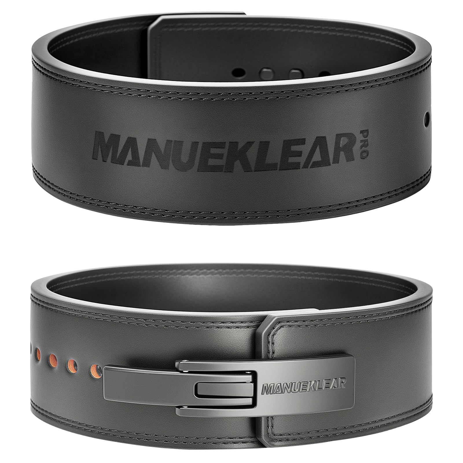 MANUEKLEAR 10mm Thick 4inch Wide Weight Lifting Belt Lever Lever Belt Weightlifting for Men and Women Powerlifting Lever