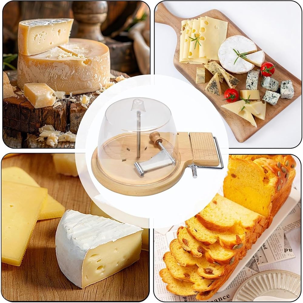 2 in 1 piegaciglia e affetta formaggio, lama in acciaio inox portatile, rotante, per formaggi, cioccolatini e salumi