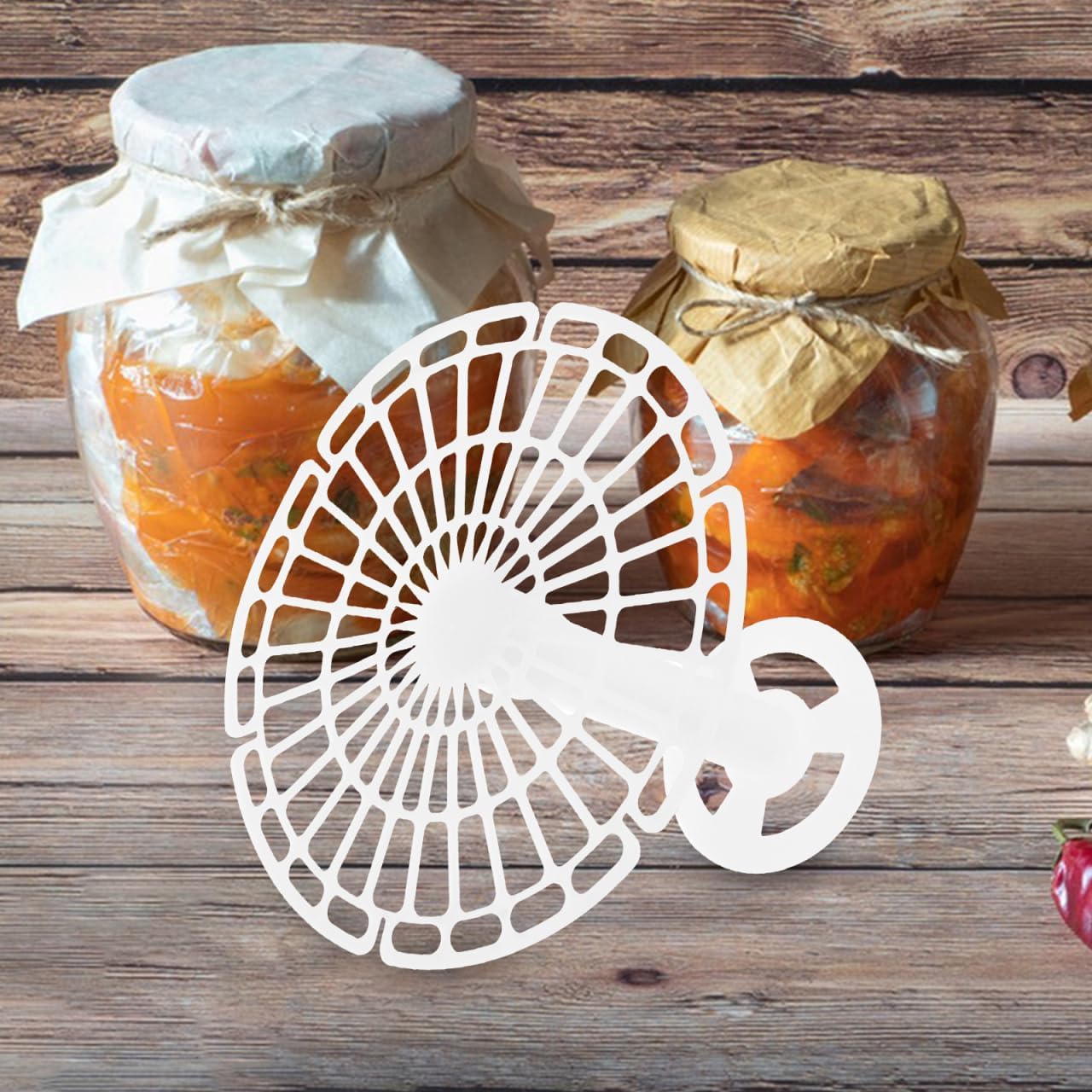 Pickle Press Plate Tool for Efficient Food Compression and Vegetable Fixing - 5.9 Inch Fermenting Weights for Pickling Jars