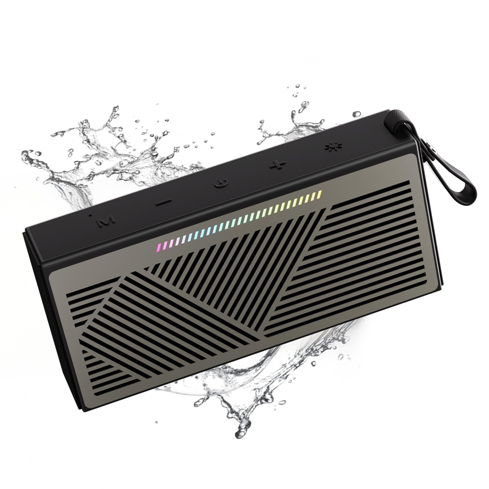 Bluetooth Speaker Portable Wireless Bluetooth Speakers with HD Sound IPX5 Waterproof Speaker with RGB LED Lights Bluetooth5 3