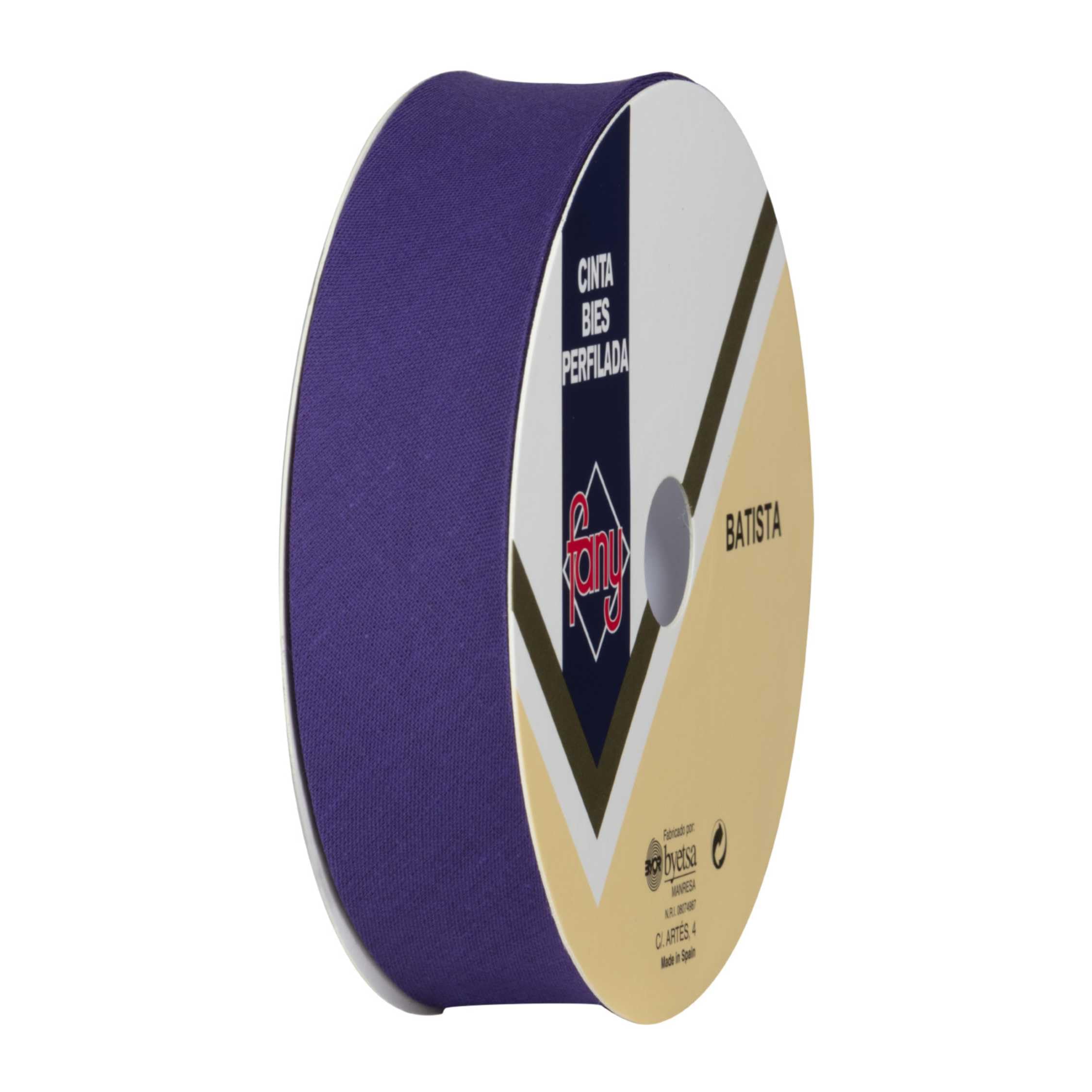 Discover Lifestyle & Fashion Fabrics Bias Binding Tape Polycotton Poly Cotton Sewing Piping Bunting Decorative Trim Edging Hemming Huge Colour Range | 25mm Wide (25 Metre Roll, Cadbury Purple) โ image 1