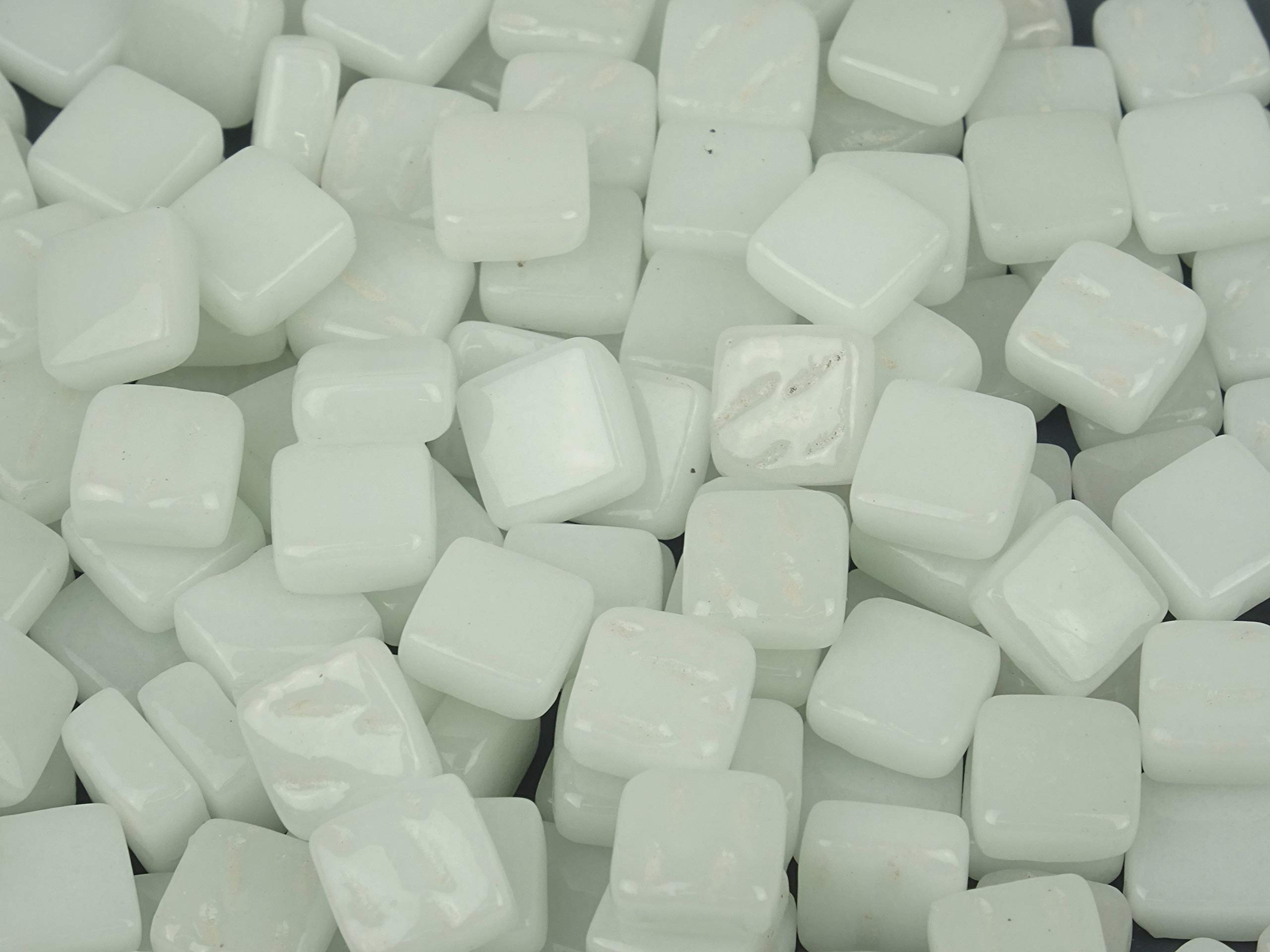 Mosaic Heaven White Ottoman Glass Micro Mosaic Tiles Broken 100 Pack