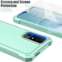 Vista 6 de Ailiber Funda para teléfono Jitterbug Smart 4/TCL 40T/TCL 505 T509A/TCL 40 XL, con protector de pantalla, protección de doble capa, parachoques