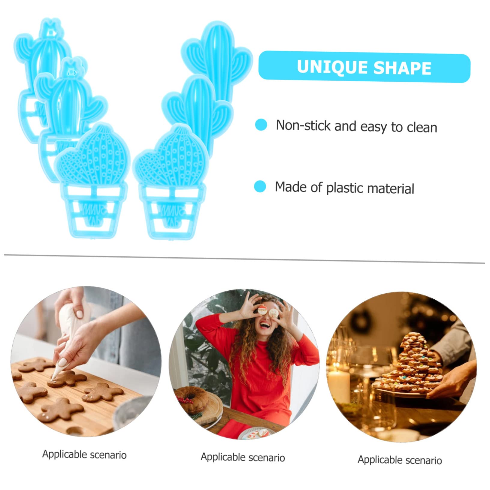 Amosfun 30 Pezzi Stampino Per Biscotti Cactus Prodotti Per La Cottura Di Biscotti Strumento Di Decorazione Cupcake Stencil Per Biscotti Riutilizzabili Per La Cottura Di Biscotti Stencil