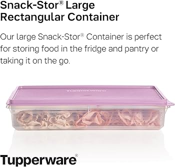 Amazon｜Tupperware Brand Snack-Stor 大型長方形食品保存容器 + 蓋