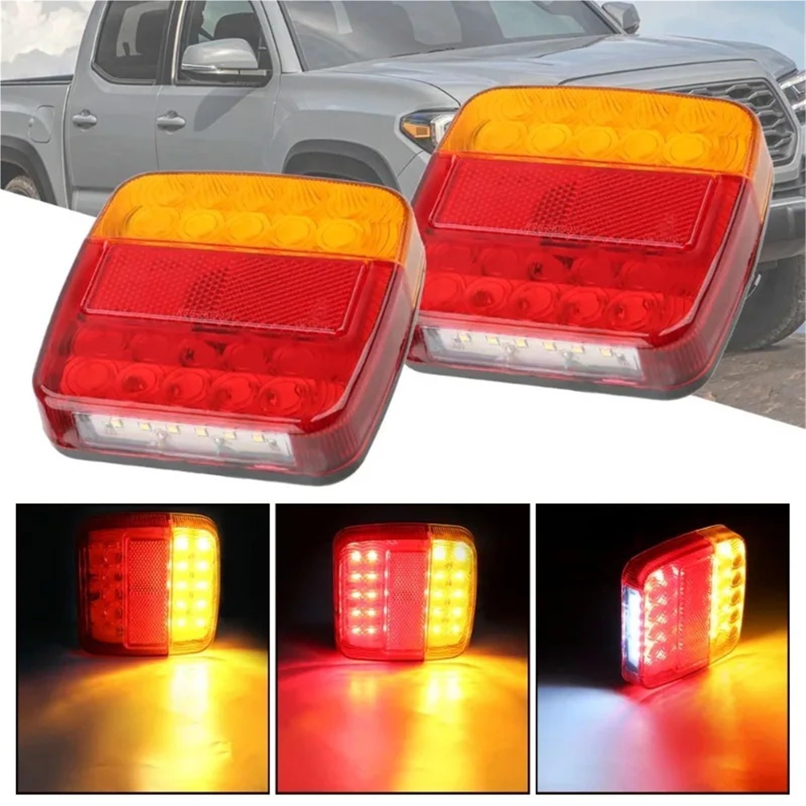 Halogen światła 12V Tylne światło kierunkowskazu 26 LED Tylne światło tablicy rejestracyjnej samochodu Tylne światło cofania światła tylne(1pcs)