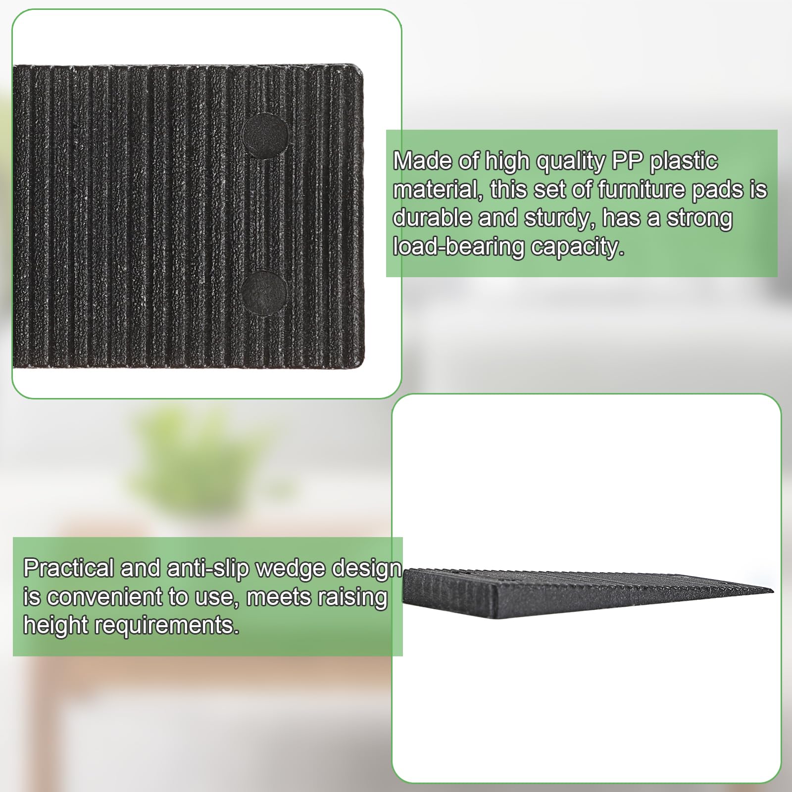 SUMNACON Lot de 60 cales de nivellement en plastique composite robuste pour meubles, portes, fenêtres et meubles