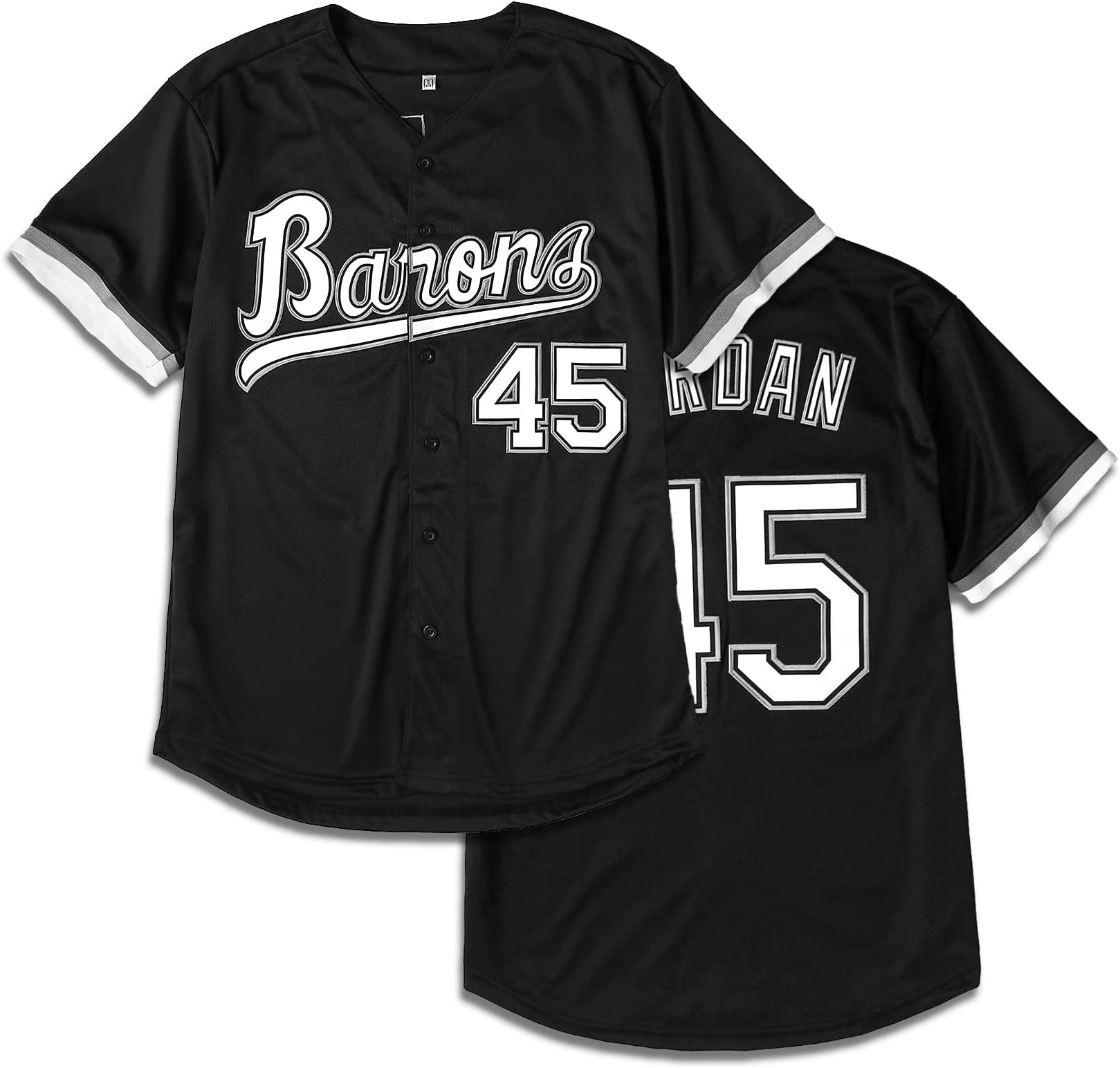 #45 Barons Baseball Jersey Men Hip Hop 90s Stitched Shirts Fans Clothing Gift