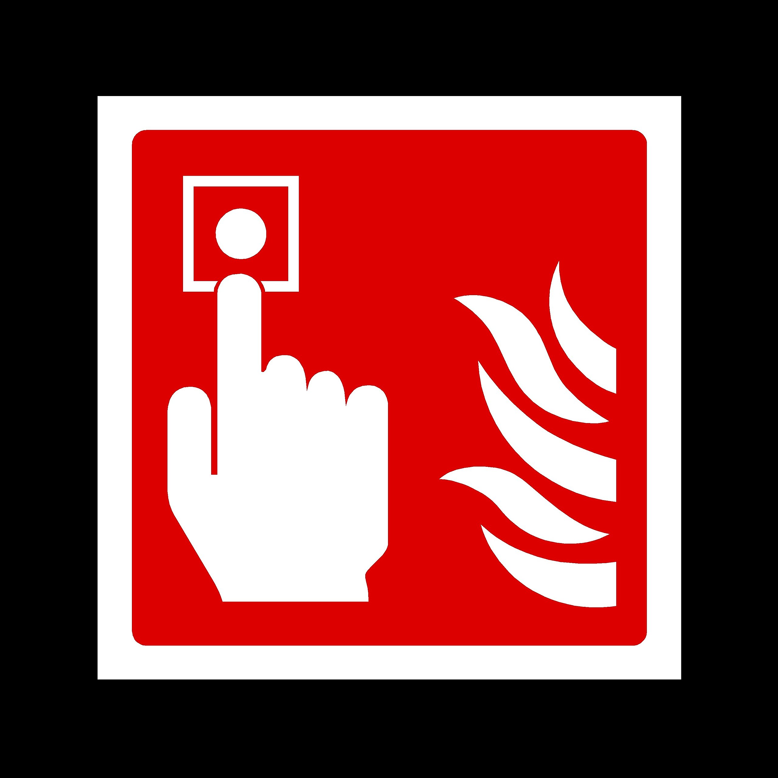 Fire Alarm Call Point Symbol Plastic Sign - Fire/Emergency/Exit/Alarm/Push/Extinguisher/Assembly (FE19)