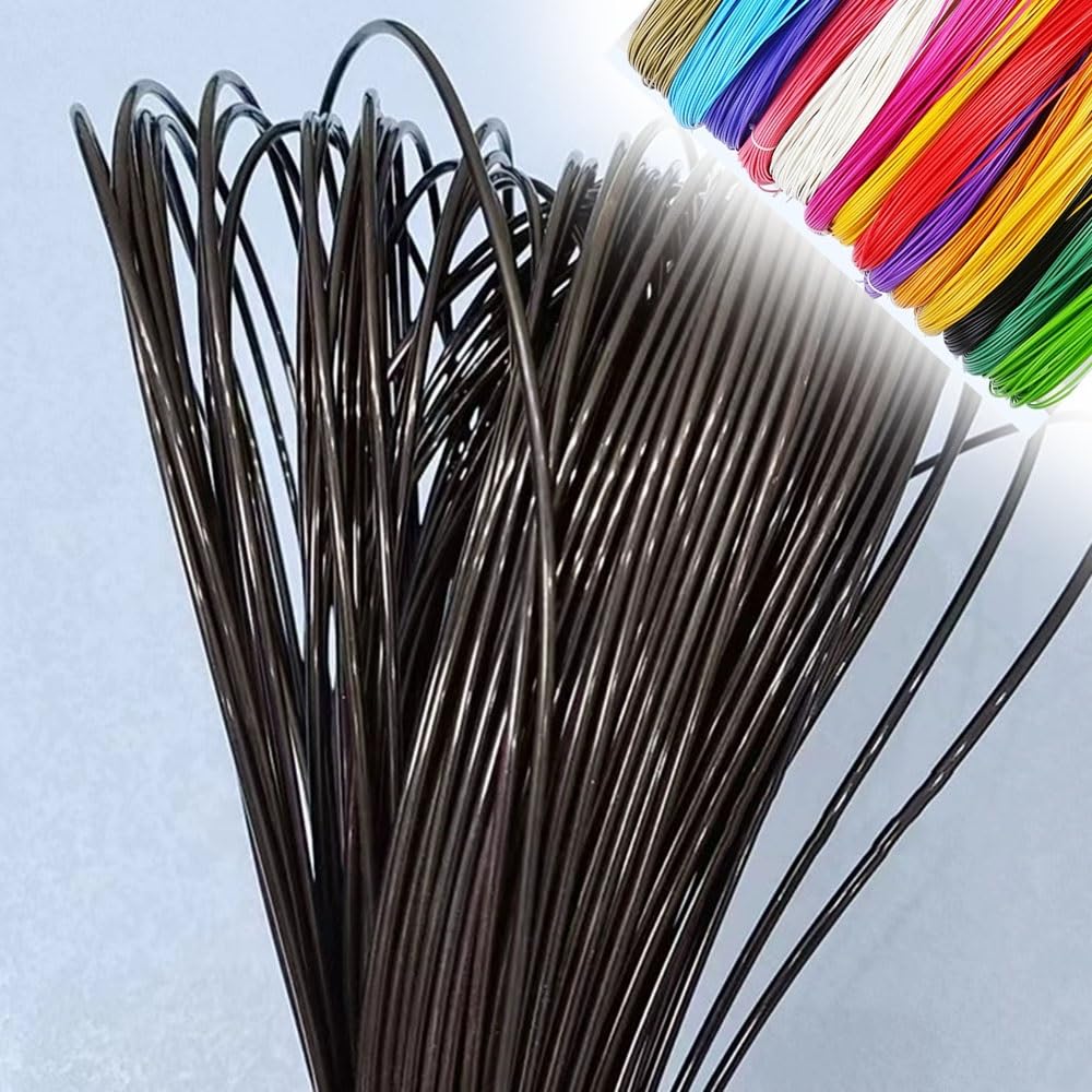 ZIUSFAC Wicker Repair Material Round Synthetic Rattan Weaving Material Plastic Rattan DIY Wicker Repair Kit PE Rattan Replacement Material 3mm Rattan Repair Kit 230ft(Black)