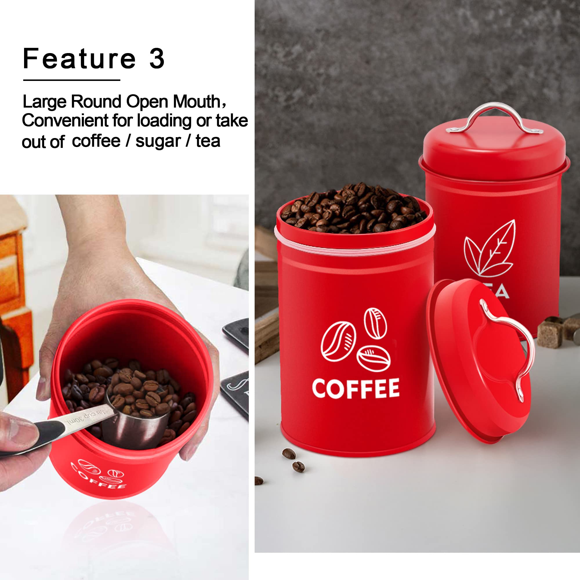 Amazon｜TeamFar キッチンキャニスター 3個セット 砂糖