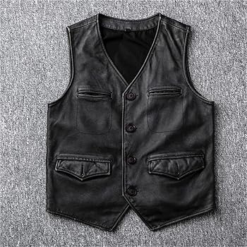 トップス Used Leather Vest Open-Road-Men_s-10-Pocket-