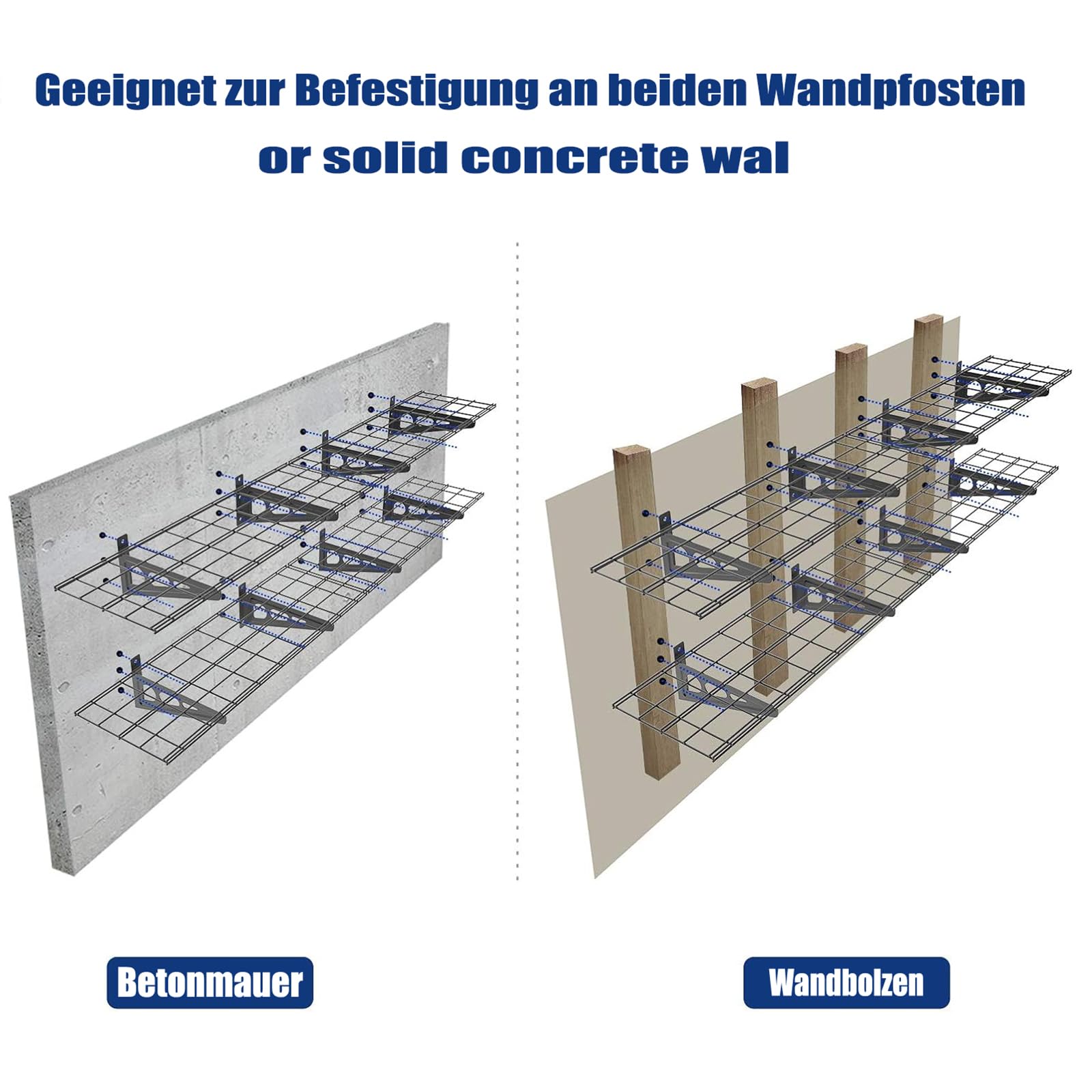 Heavy Duty Corner Shelf - Wall Mounted Steel Brackets Organizer - Up to 600lbs Load Capacity for Tools