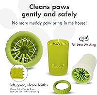 Vista 2 de Dexas MudBuster - Limpiador portátil para patas de perro, solución de limpieza grande verde para suministros premium para mascotas