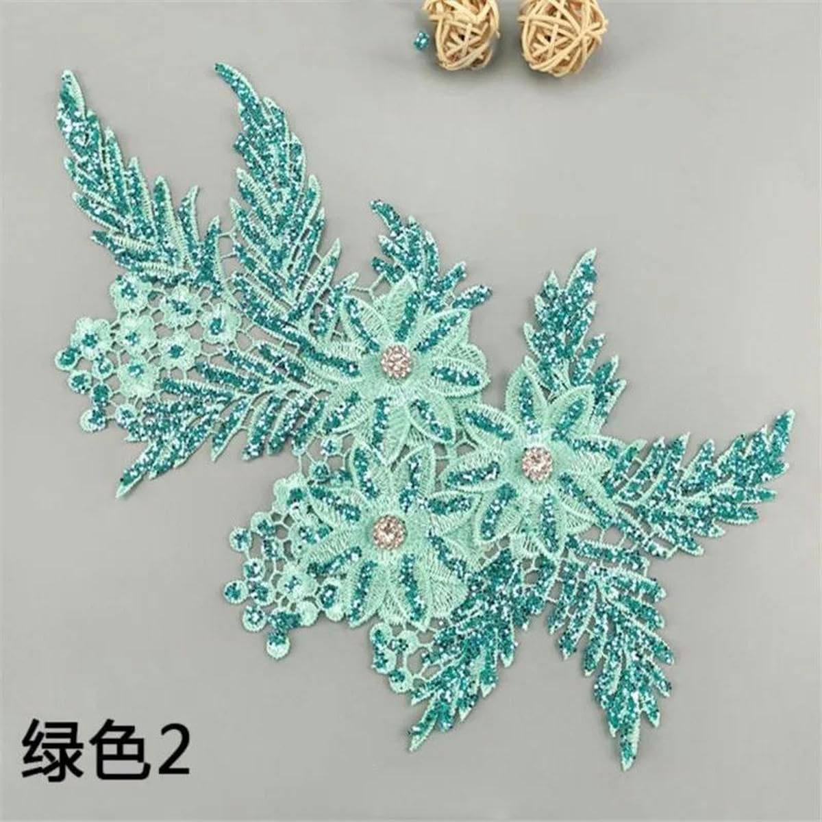 Applique In Pizzo Con Ricamo Ad Ala, Motivo A Punto Doppio - Foto 6