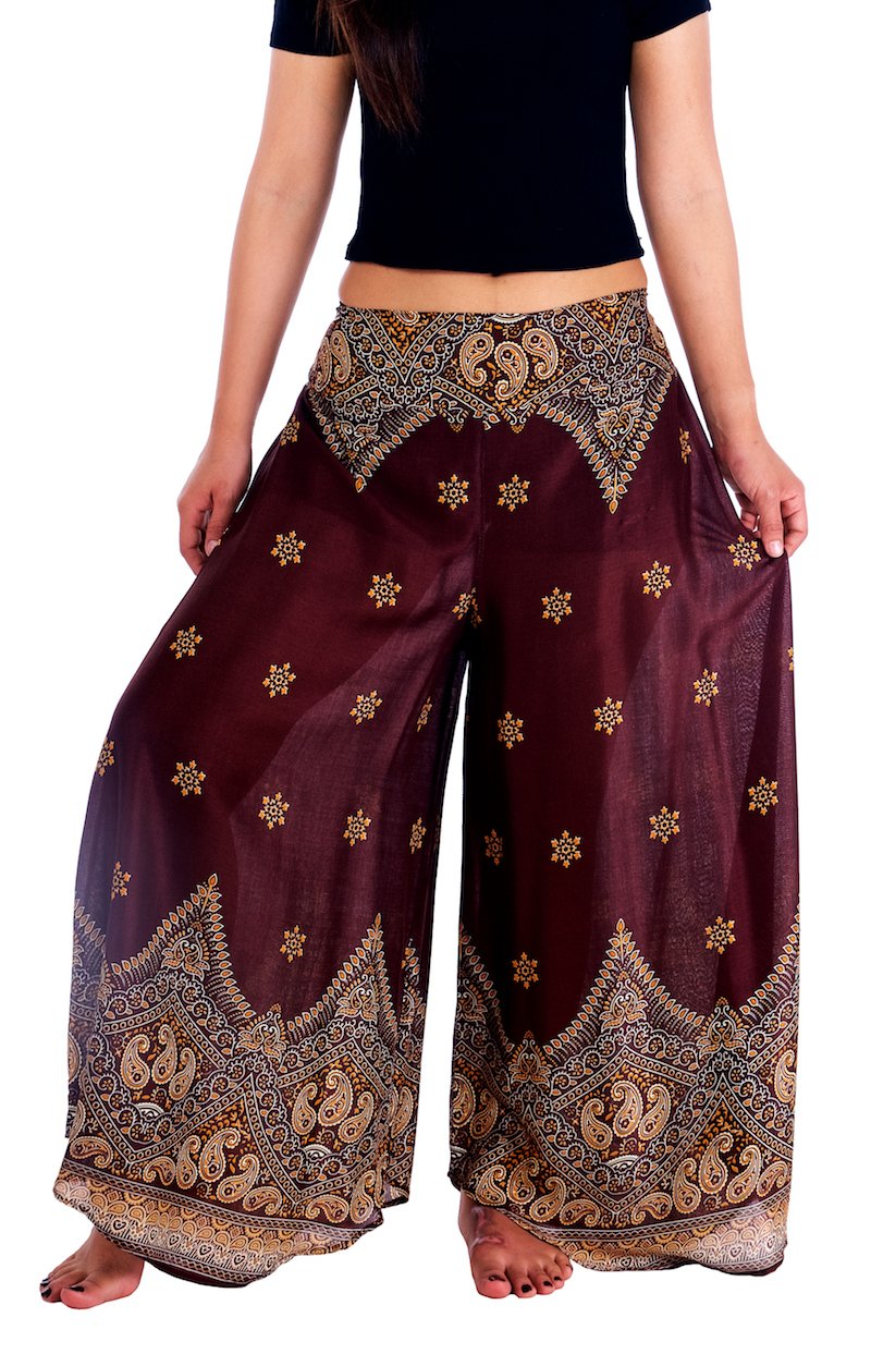 Lannaclothesdesign Palazzo Pants for Women Wide Leg Boho Harem Yoga Pants S M L XL Sizes