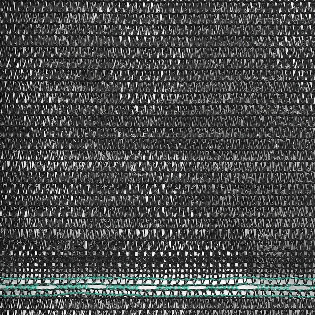 vidaXL Tenniszaun, HDPE, 1 x 25 m, Schwarz, für Zaun, Tennisnetz