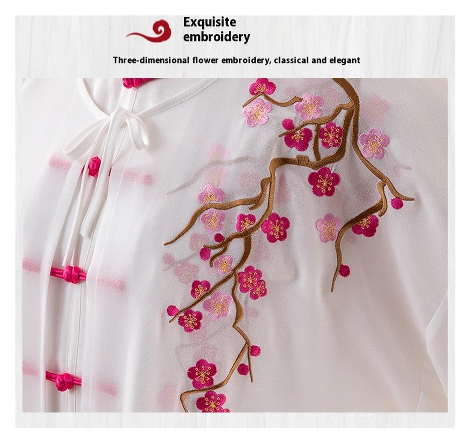 Kimono Jiu Jitsu Conjunto de Ropa de Tai chi Bordada de Estilo clásico, Ropa de práctica de Artes Marciales, Estilo Similar al de Hombres y Mujeres.(Color 05,XXL)