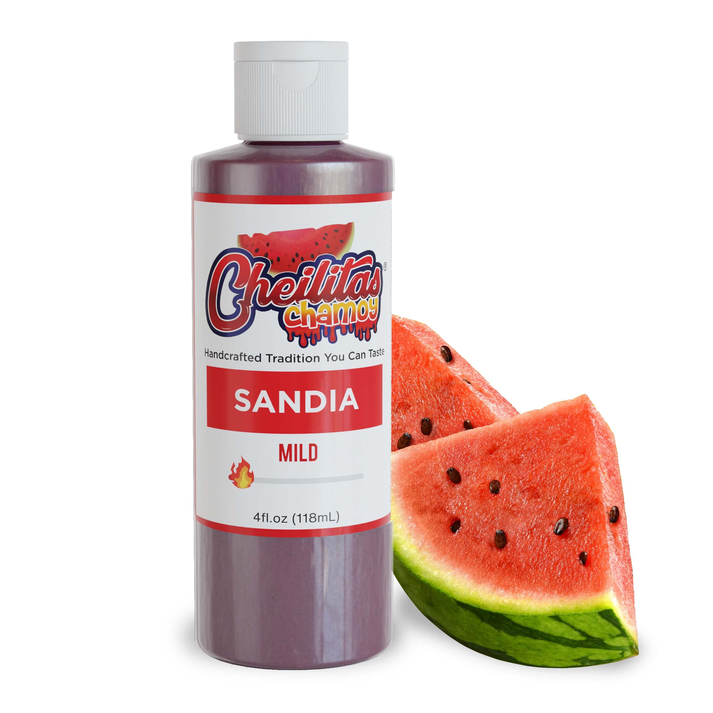 Cheilitas Chamoy All Natural Mexican Rim Candy Dip | Sandia Grab & Go Bottle | Hand Crafted for Drinks, Cocktails, Micheladas, Beer and More