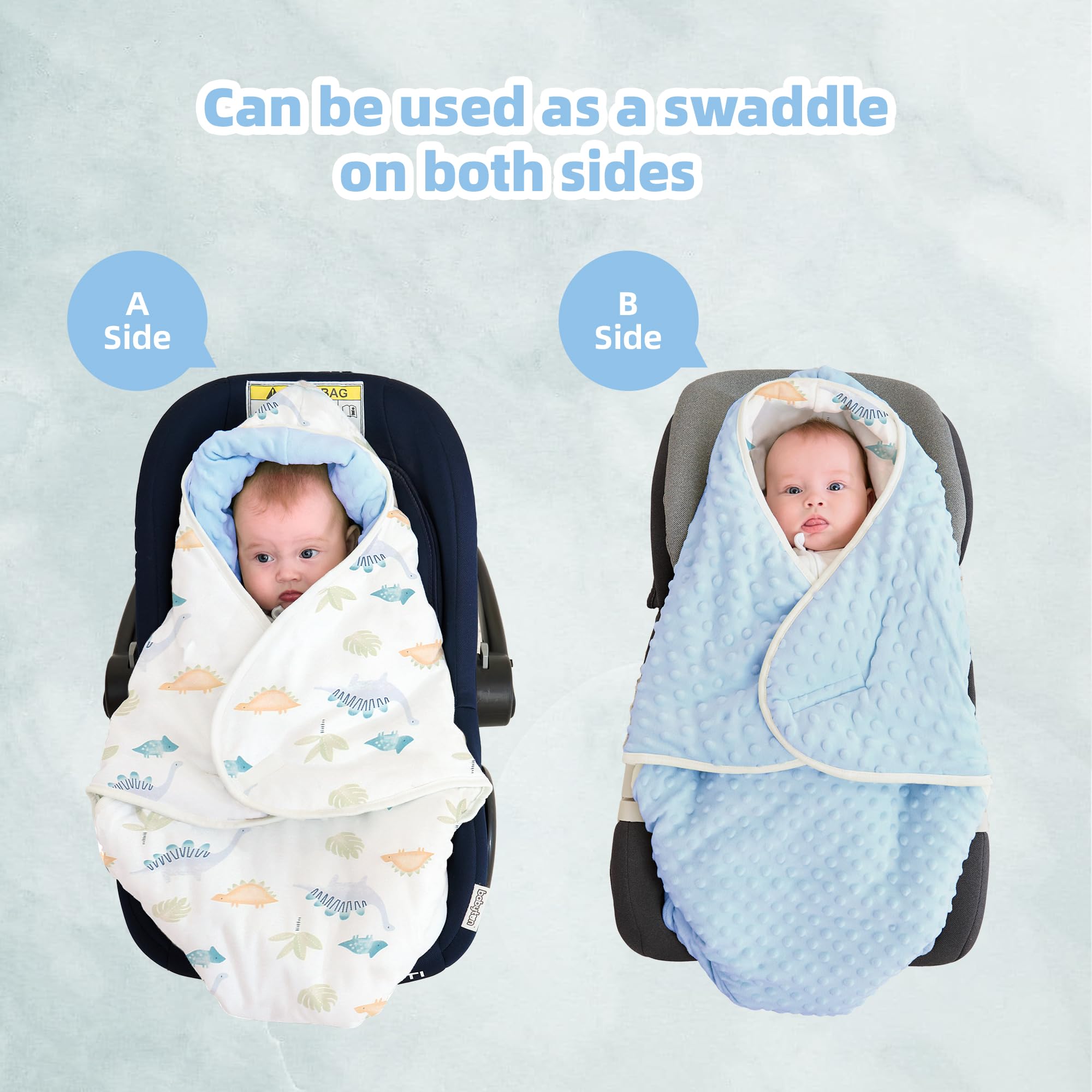 LAT Couverture Enveloppante Hiver Bébé 0-12 Mois - Universelle Pour Siège Auto, Poussette & Nacelle