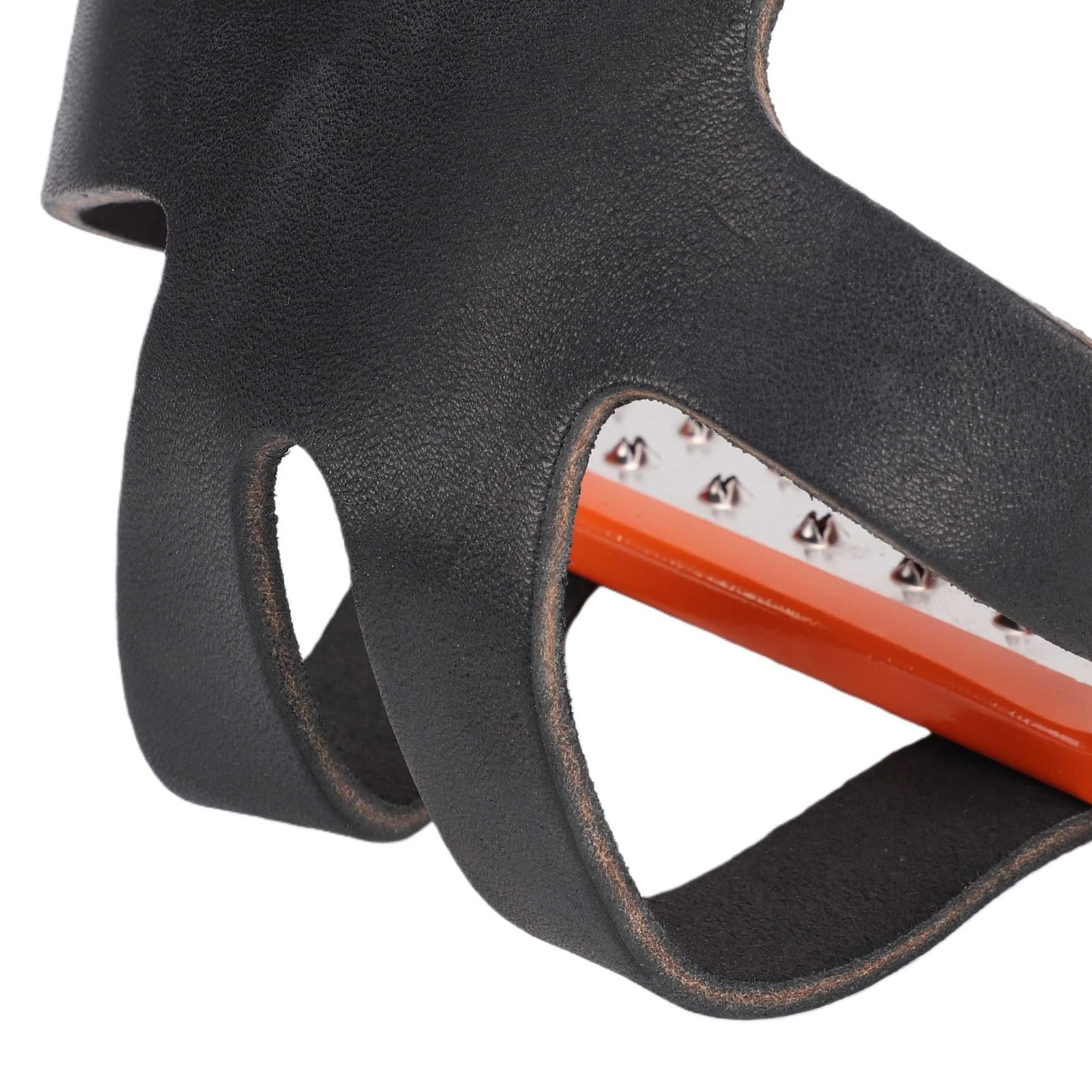 HEEPDD 1 Paar rutschfeste Reitsteigbügel, Orange Steigbügel mit Gummi Netzabdeckung for Reiten