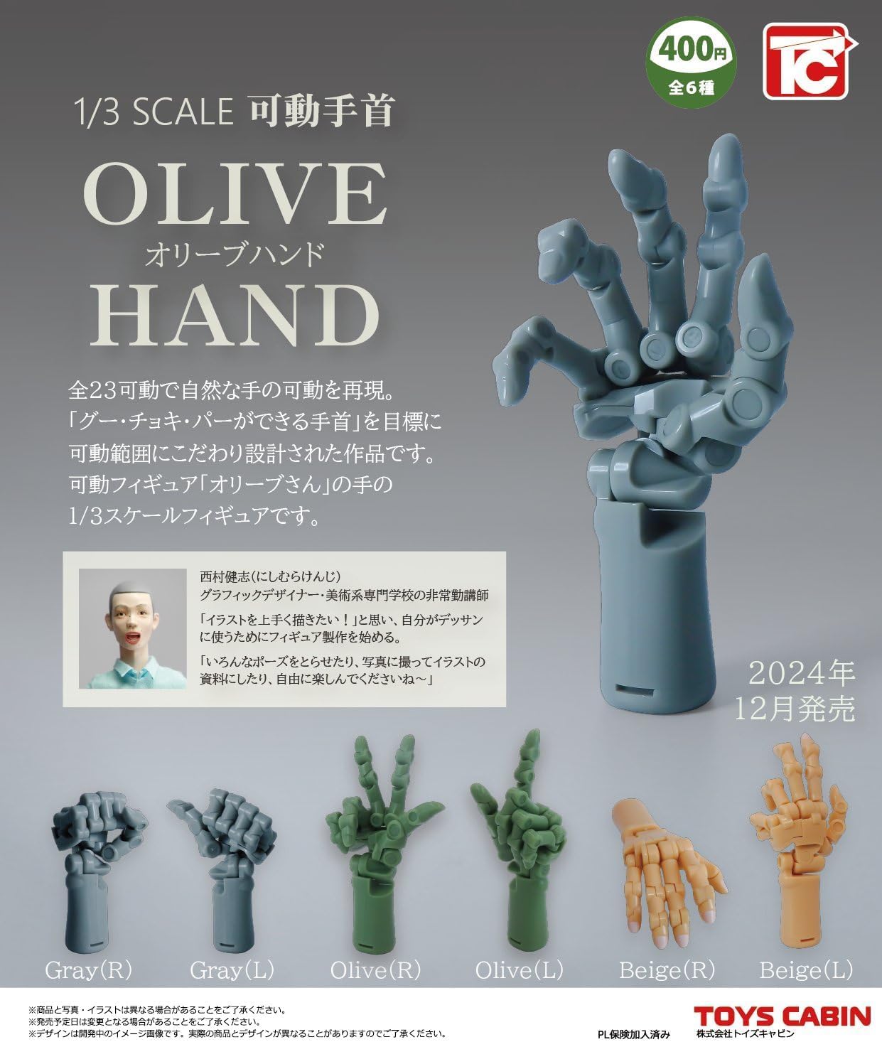 Amazon | 1/3スケール 可動手首 オリーブハンド 全6種セット