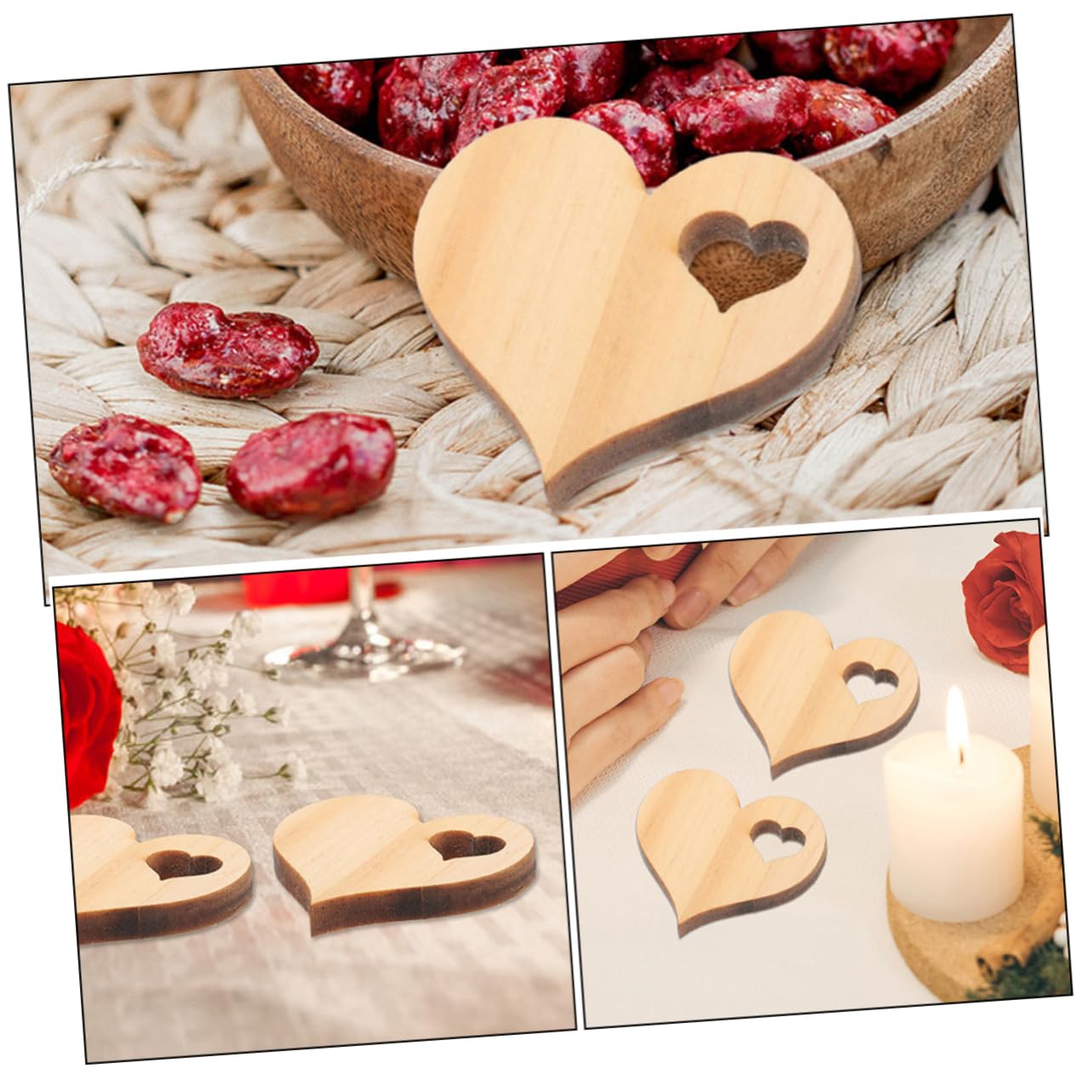 SHINEOFI Rebanadas De Corazón De Madera Sin Terminar Decoracion Pared Decoracion De Pared Corazones Para Manualidades Artesanía Amar Rodajas De Madera Para Bricolaje 100 Piezas X 4