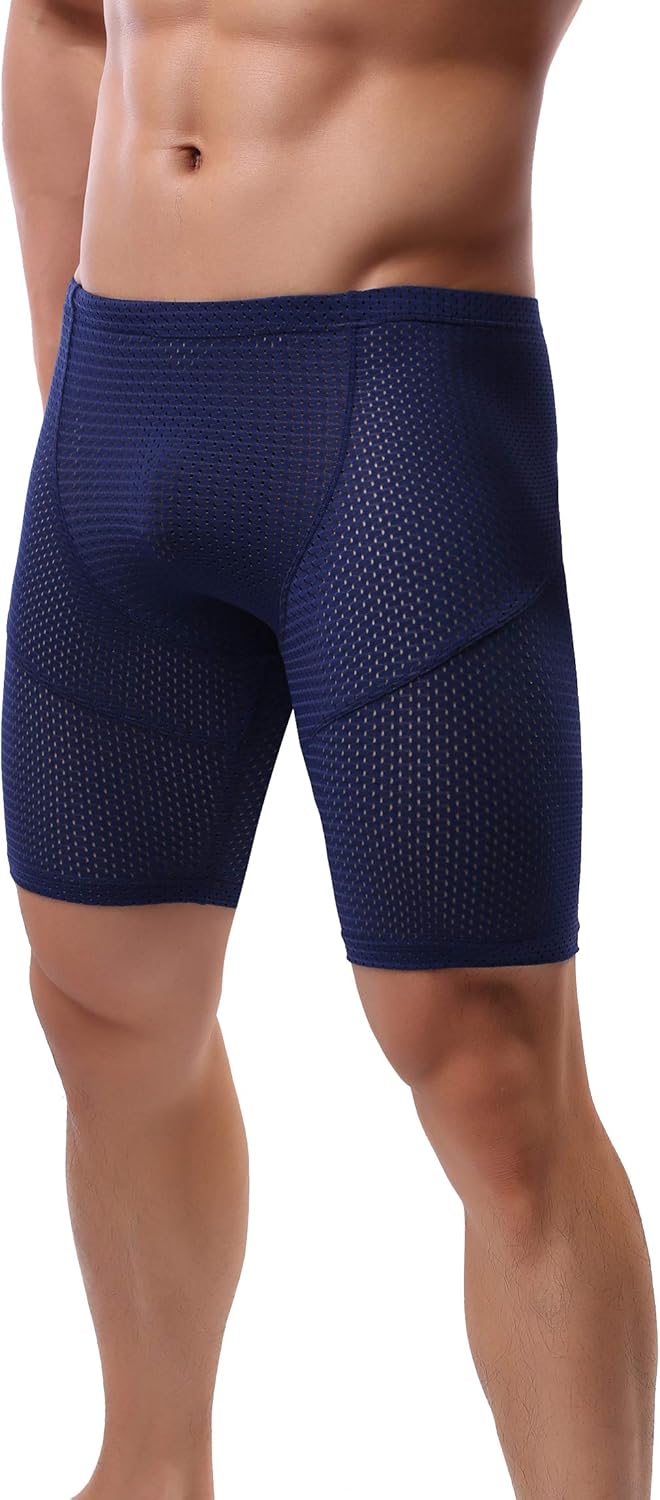 Linemoon Mens Tight Yoga Workout Shorts Mesh Gym Training Shorts - Image 6