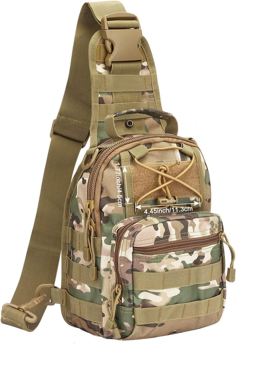 homaxa Lightweight Tactical Sling Backpack – Military Shoulder Bag EDC Chest Pack for Hiking, Camping, Outdoor Sports – Water-Resistant & Compact Gear Bag-picture-21