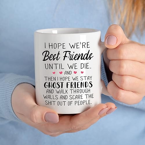 Vista 105 de Taza de café blanca de 2 mejores amigos, 11 onzas, 15 onzas, taza de amistad personalizada para mujeres, mejor amiga, mejor amiga, hermana, hermana