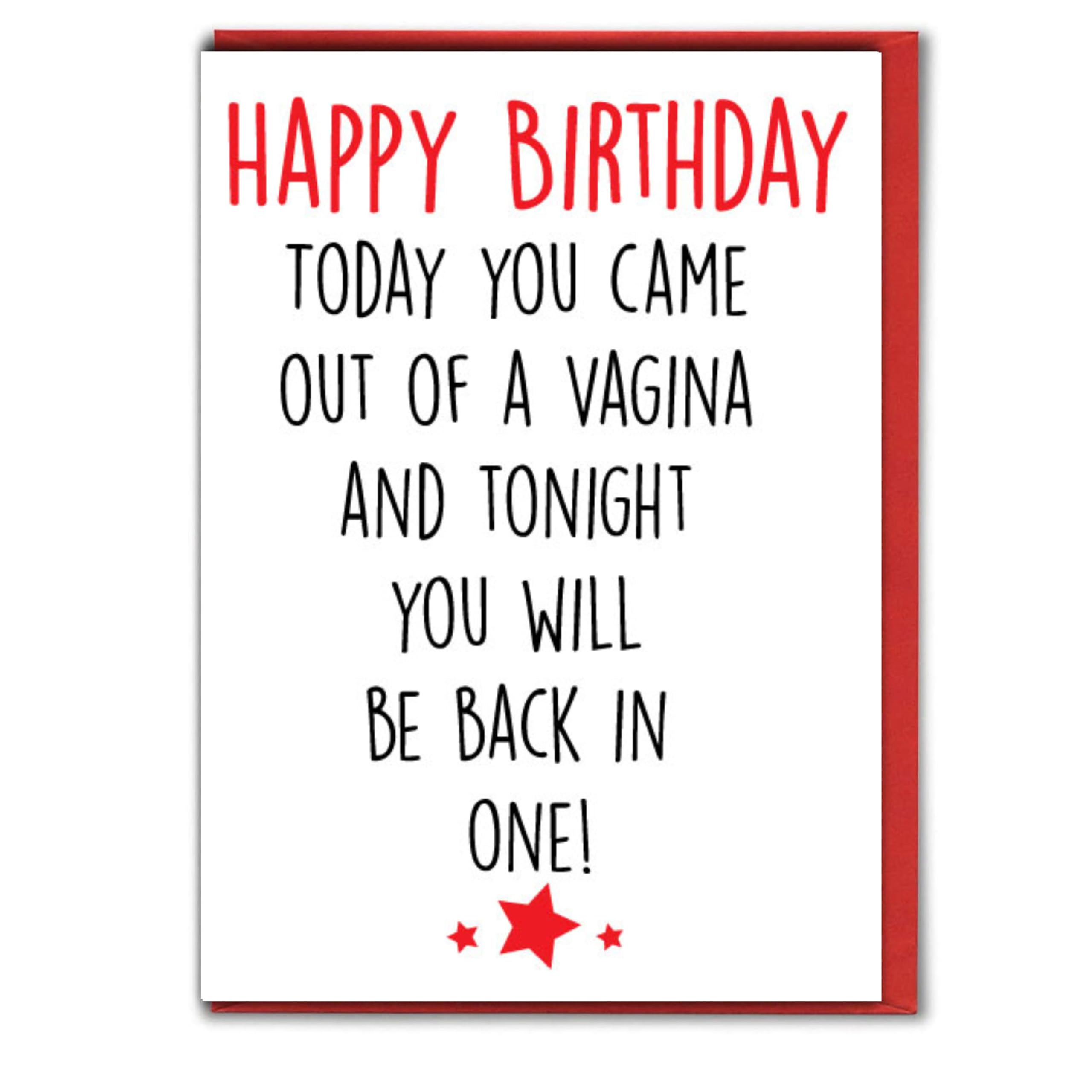 Rude Funny Birthday Card For Him Adult Humour Card For Boyfriend Husband Cheeky Offensive Joke Card C22