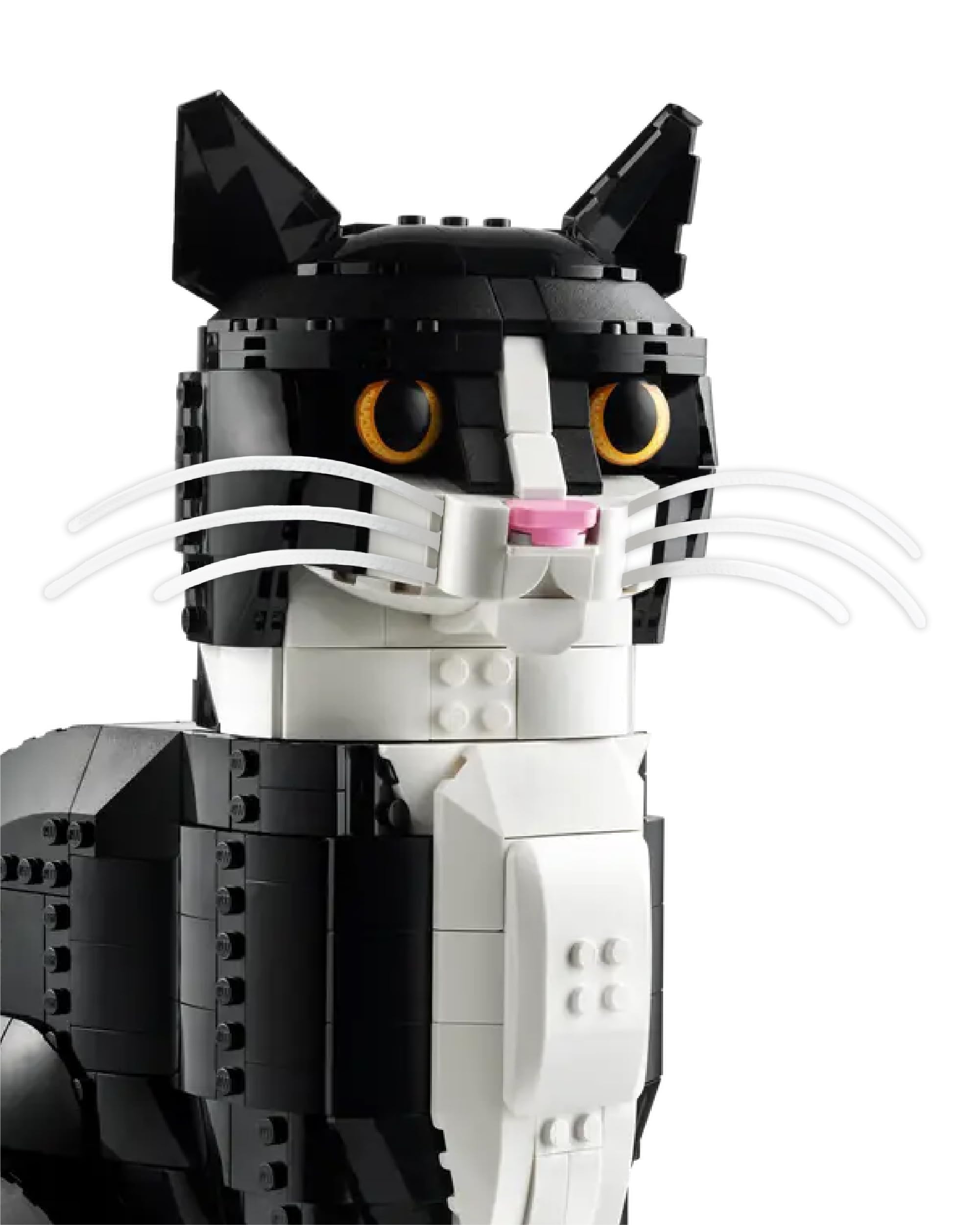 Loki's Whiskers for Lego® Ideas 21349 Tuxedo Cat – Snap-in Whisker Accessory (6-Pack, 3 Sets) – Compatible with Set 21349 – Whiskers Only – Cat Not Included