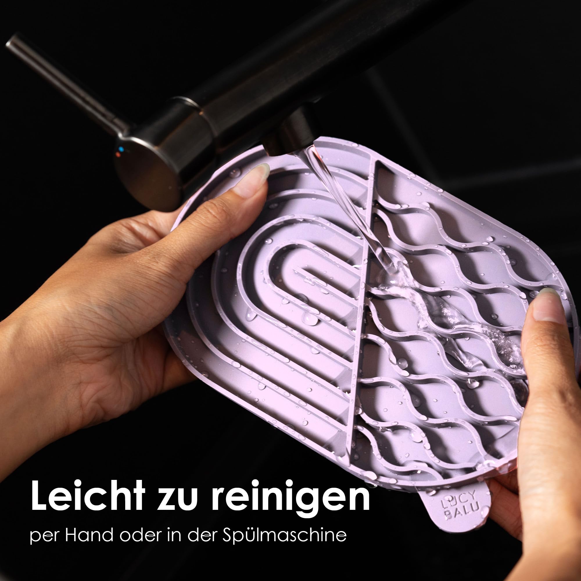 LucyBalu® Zenpad Tappetino leccalecca per gatti in silicone I Rosa