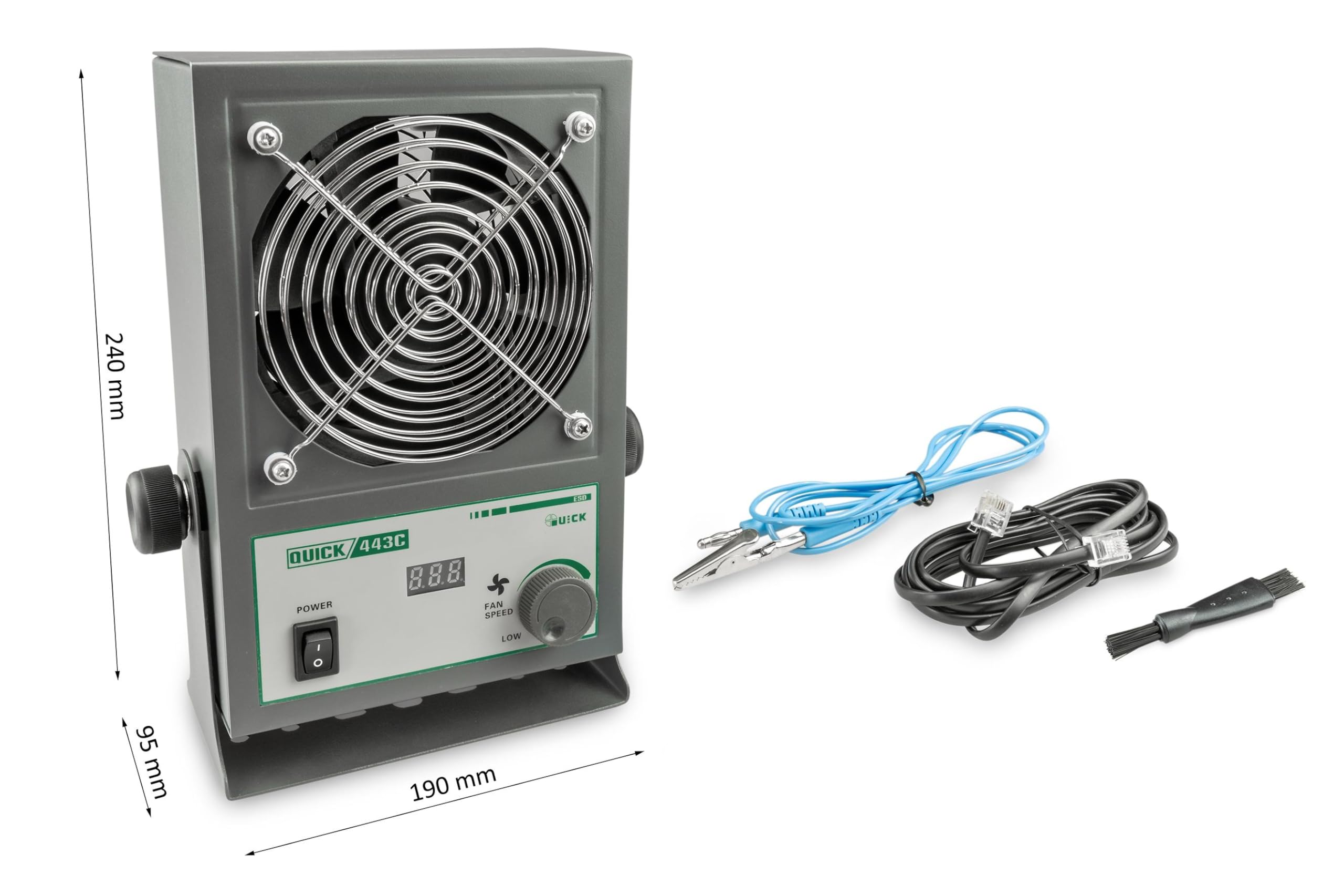 Quick 443C - Extractor de ionización estático para eliminar cargas electrostáticas no deseadas