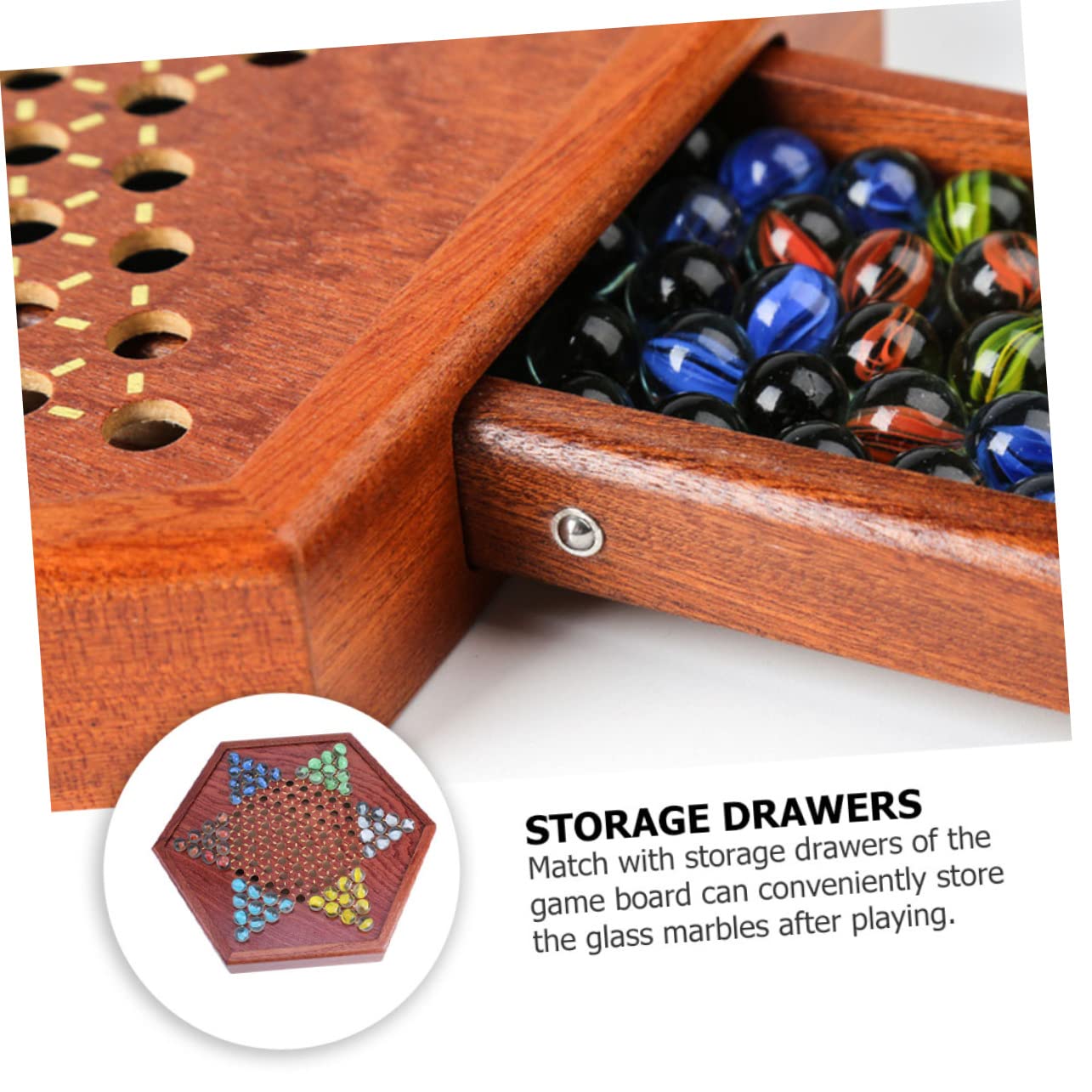 Juego de Tablero de Ajedrez de Madera Marrón, 1 Set con Cajón