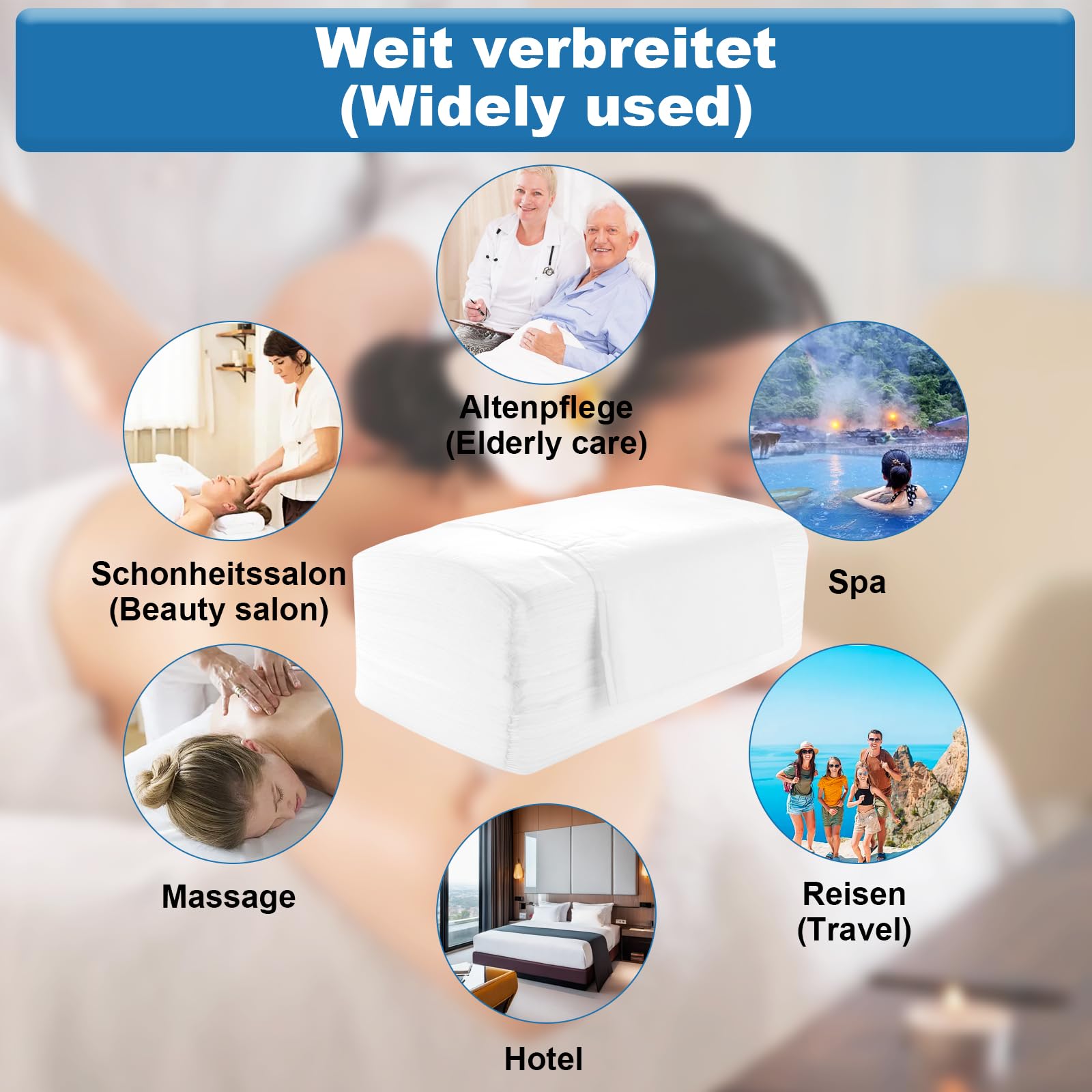 200 sábanas desechables para mesa de masaje, sábanas desechables de tela no tejida, sábanas bajeras de masaje, sábanas desechables para salón de belleza, spa, camas de hospital, masajes, hoteles