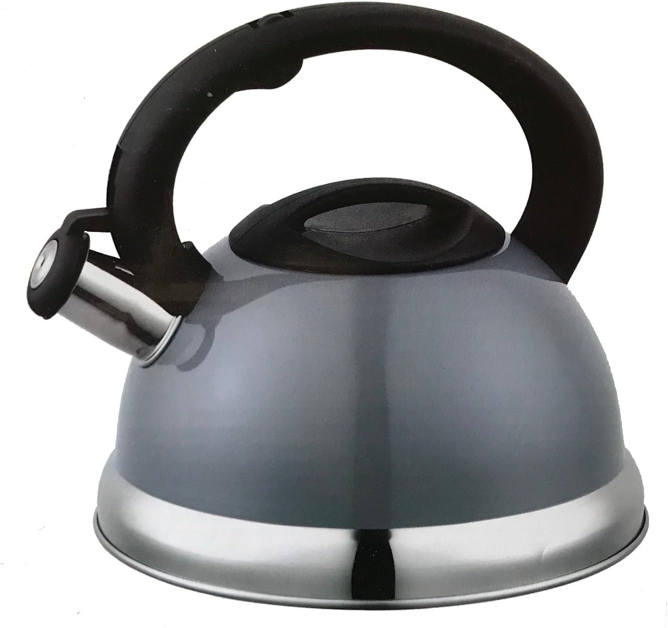3L Whistling Kettles for Hob Gas Induction Electric Tea Kettle Non Drip Stainless Steel Red
