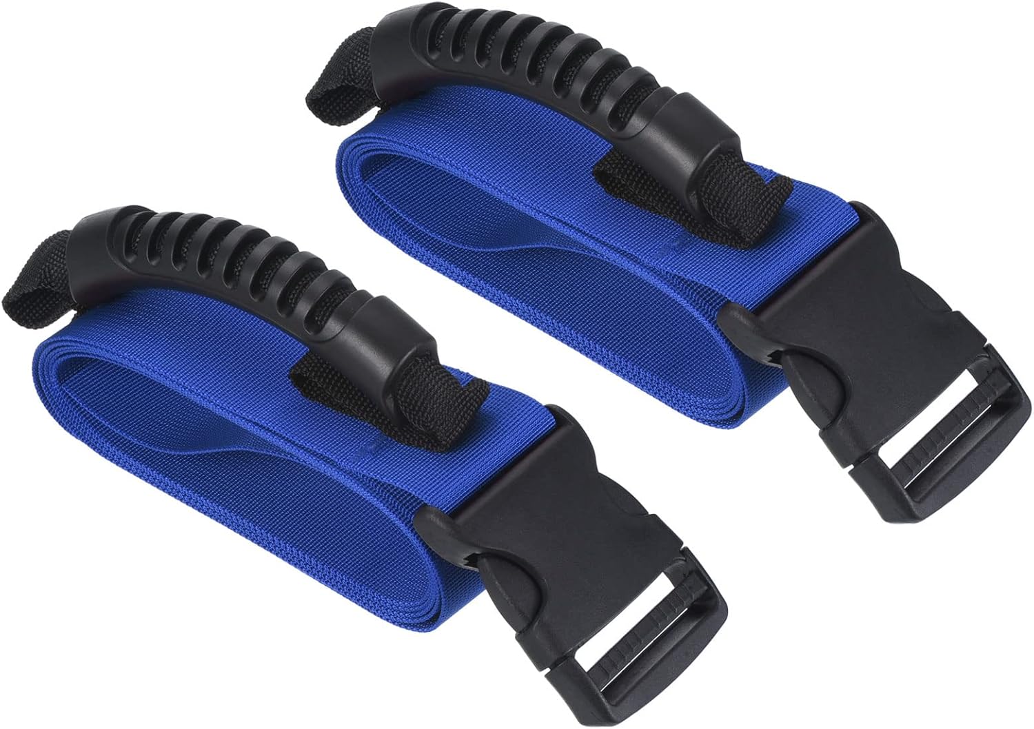 PATIKIL Carrying Strap with Handle, 2 Pack Adjustable Nylon Belt for Moving Lifting Boxes Grocery Luggage, Black