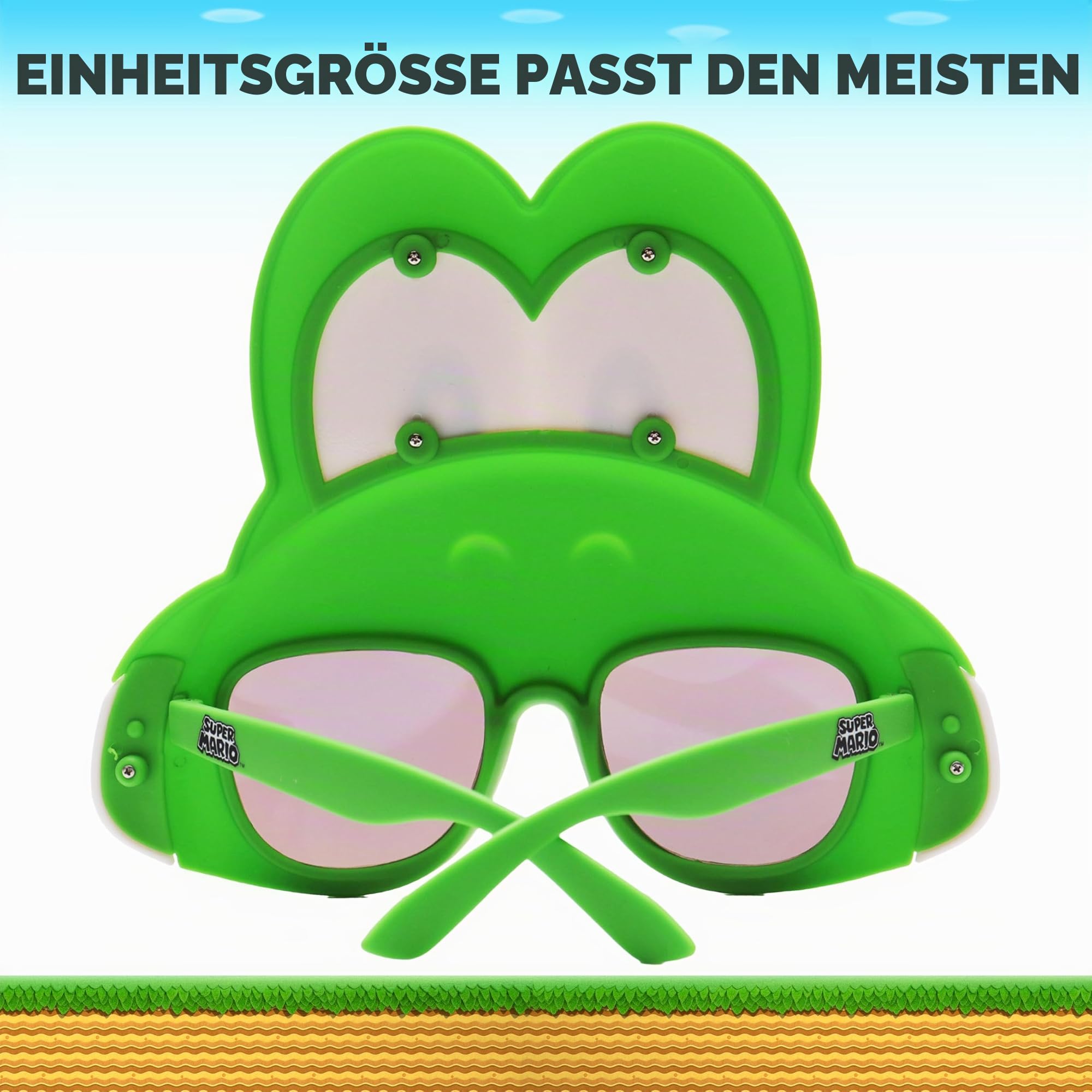 Sun-Staches Yoshi Sonnenbrille Kostüm Sonnenbrille Green Retro Katzenauge Party Favors UV400