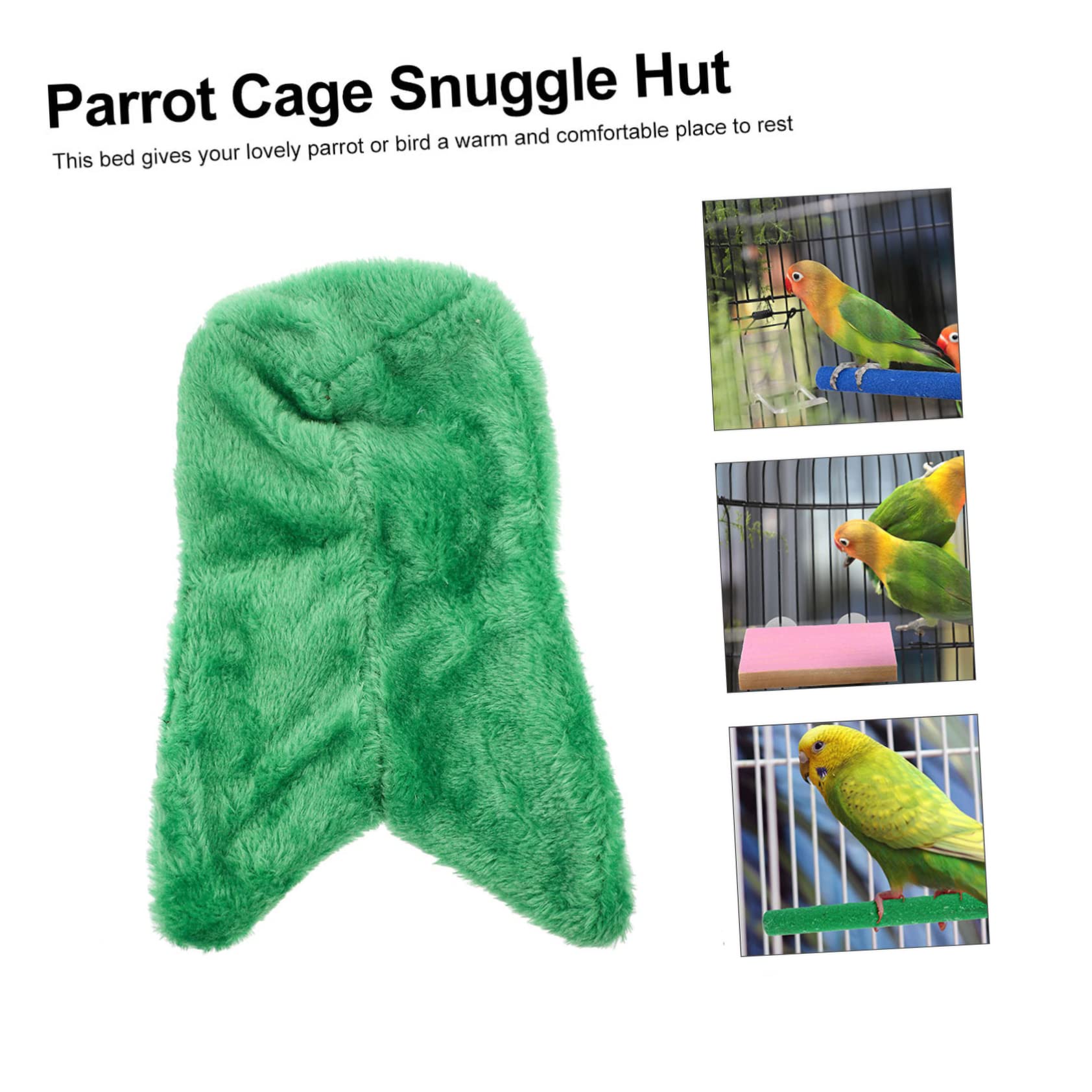 Toyvian Couverture Angle pour Perroquet Cabane Douillette pour Cage Nid Douillet pour Oiseaux Jouet Suspendu Accessoires pour Cage
