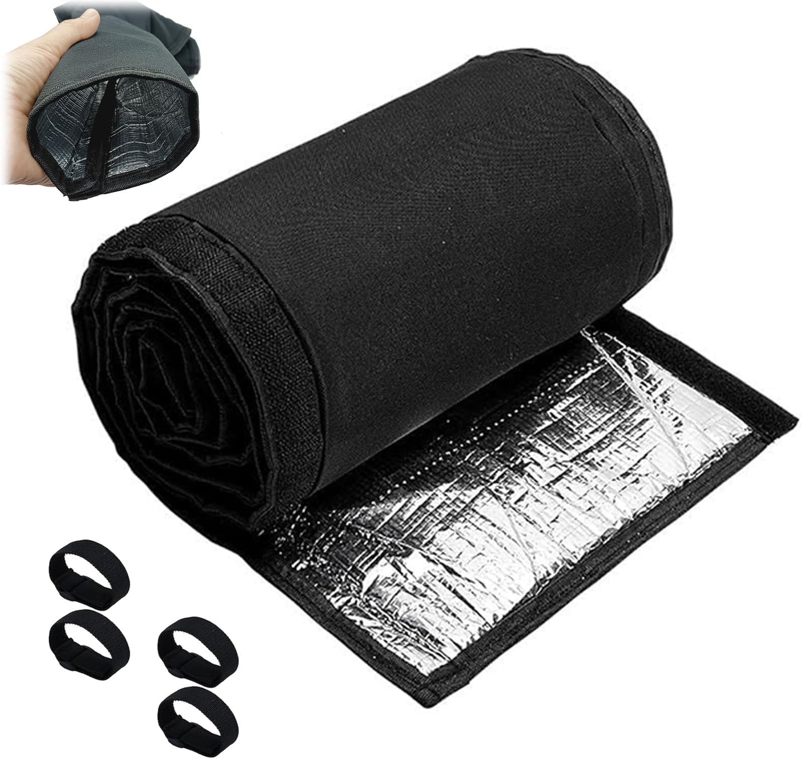 72" X 10-1/5" 3 Layers HVAC Copper Pipe Insulation Cover, AC Pipe Insulation Covers for Outside,Flexible Copper Line Foam Insulation Sleeve for Central Air Conditioning Mini Splits UV-Resistant(Black)