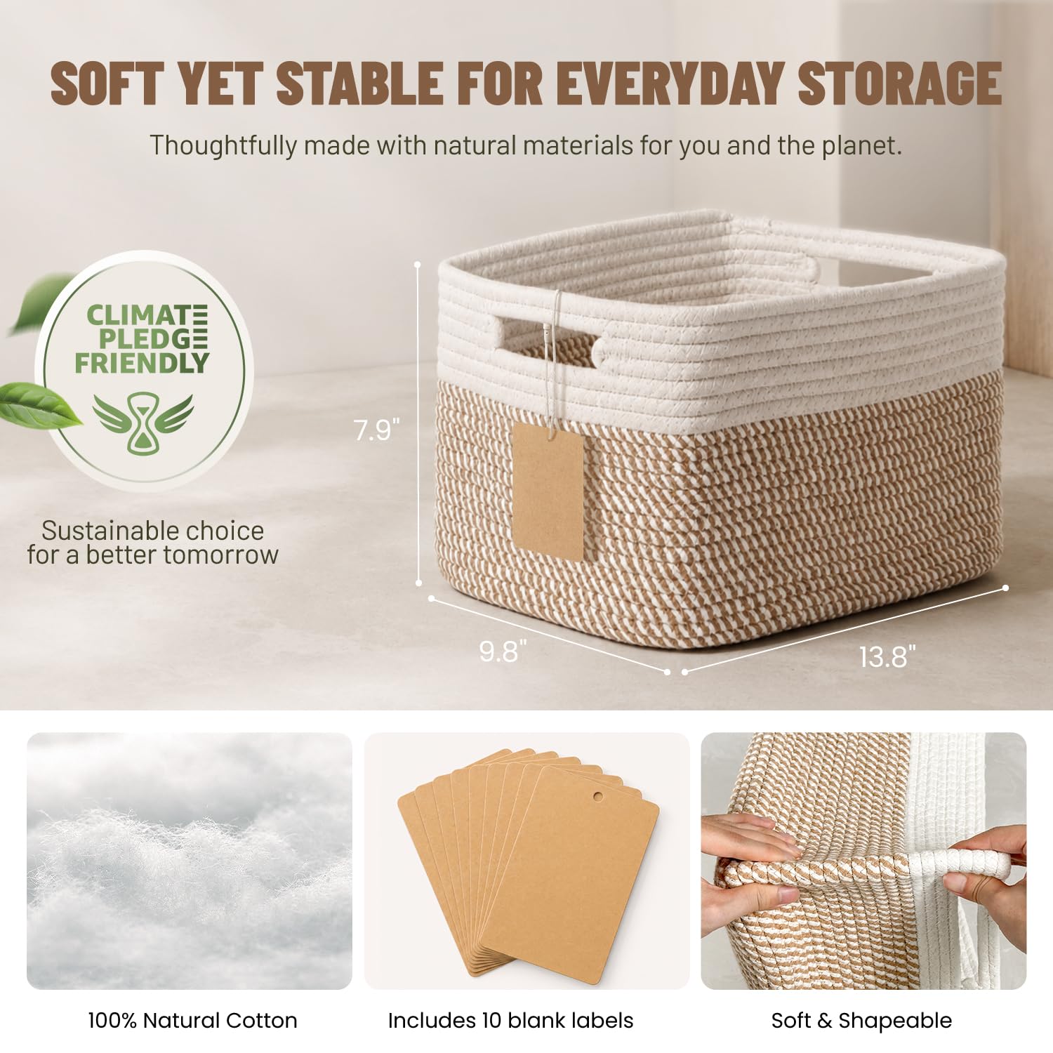 The 5 Best Rope Baskets for Real Storage in 2026 2 YILOBI 5 Pack Woven Storage Baskets for Shelves, Decorative Basket Organizer Sto — product photo