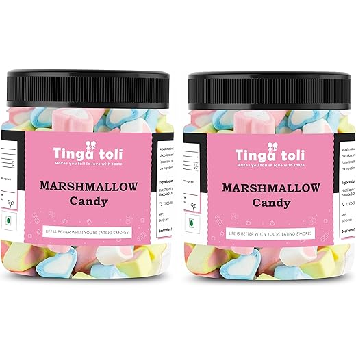 Heart Shaped Marshmallows 100 Pieces