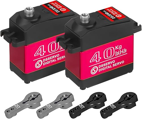 Hobby Fans Servo digital a control remoto, servo de engranaje de metal impermeable de 88.2 lbs con 2 bocinas servo 25T para 112 110 18 RC Car RC