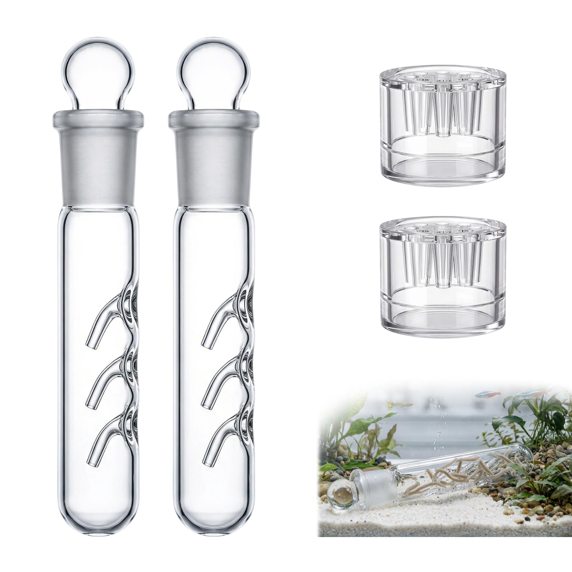 4 Pcs Planaria Traps, Corrosion-Resistant, Reduces the Number of Small Planarians, Suitable for Aquariums and Fish Tanks