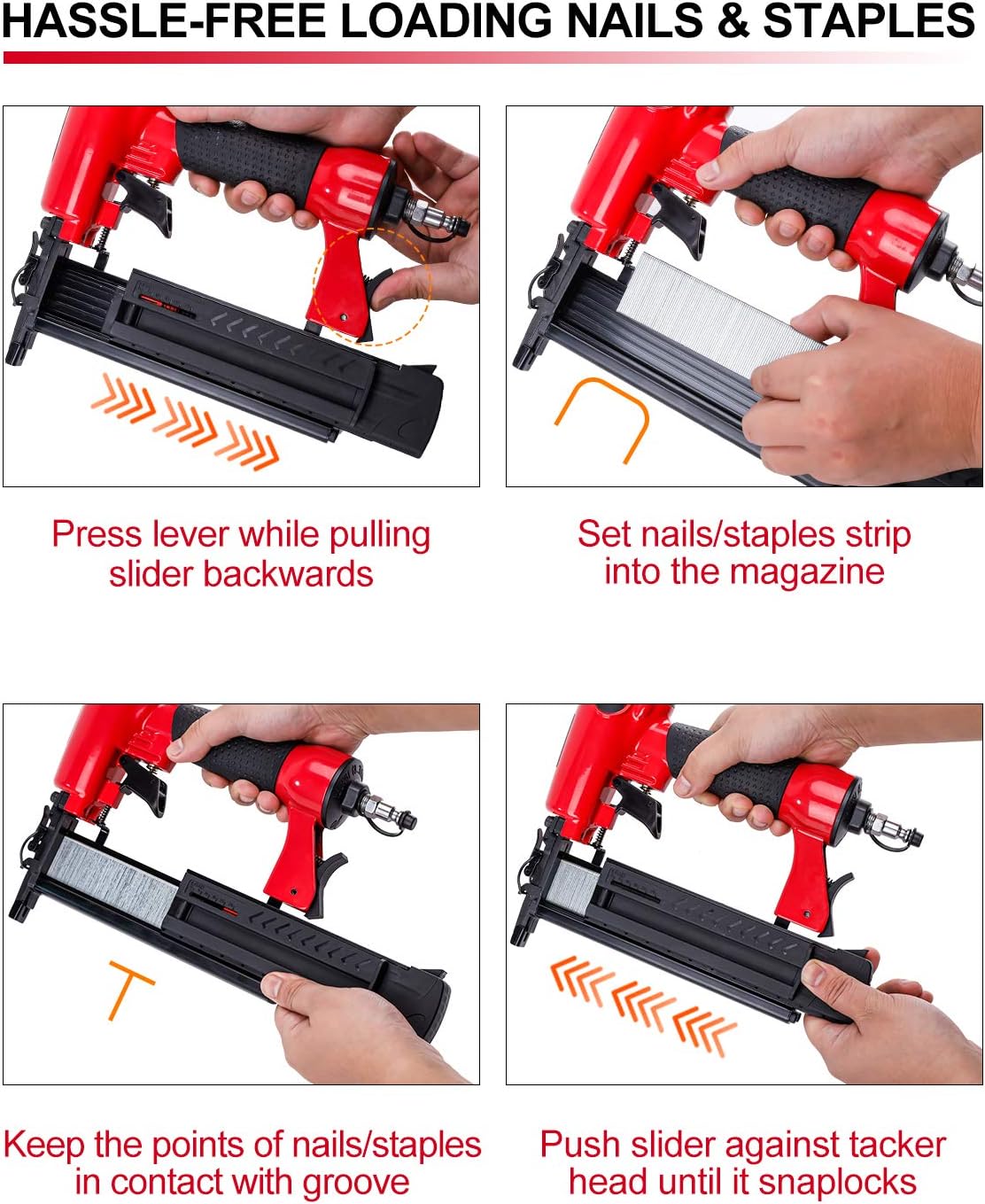 Bеѕt Dеаl 🛒 Powersmart 18-Gauge Pneumatic Brad Nailer, 2 in 1 Nail Gun and Crown Stapler with Safety Glasses, 5/8-IN to 2-IN Nails, Air powered Nail Gun for Upholstery, Carpentry and Woodworking Projects