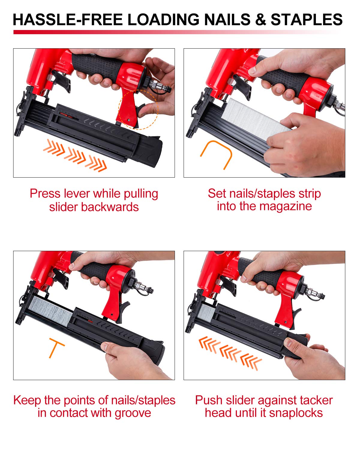 Powersmart 18Gauge Pneumatic Brad Nailer, 2 in 1 Nail Gun and Crown