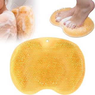 Shower Foot Scrubber, Wall Mounted Bath Massage Pad, Back Scrubber Back with Non Slip Suction Cups to Improve Circulation, Soothe Achy Feet